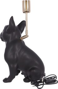 Lampa ceramica Bulldog negru mat h 35 cm