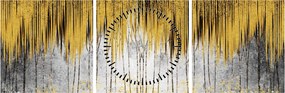Tablou - Linii de aur (cu ceas) (90x30 cm)