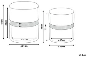 Set 2 buc taburete Medza (gri). 1081320