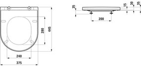 LAUFEN H8913330000001 - Capac WC SoftClose KARTELL, duroplast, alb