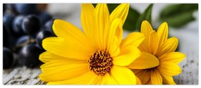 Tablou cu floare galbenă (120x50 cm)