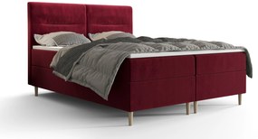 Pat matrimonial Boxspring 180 cm Saruta (bordo) ( cu saltea și sp. depozitare). 1047368