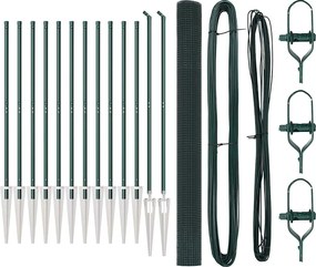 vidaXL Stâlp de gard. Verde 25 x 1,5 m (rulou plasă 16 x 16 mm)