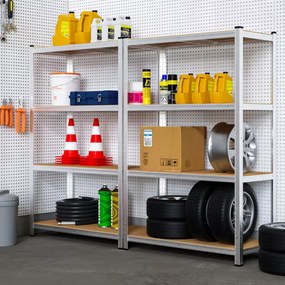 Raft cu capacitate mare HEAVY, max. 700 kg, 160x90x40 cm, argintiu Monzana