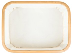 Cutie de depozitare G21 40 x 30 x 15 cm, dinbambus cu capac, bej