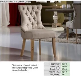 Scaun din lemn tapitat, Antica 591826