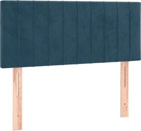 vidaXL Tăblie de pat, albastru închis, 90x5x78/88 cm, catifea