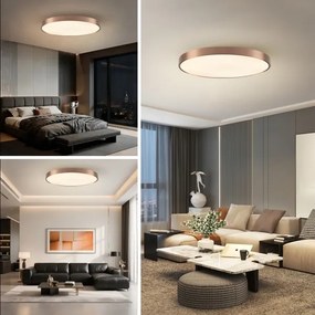 Immax NEO 07323L-LED plafonieră SEMPLICI, dimmerabilă, 96W/230V, Ø80 cm, Wi‑Fi Tuya, roz + telecomandă