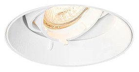 Spot modern încastrat alb GU10 rotund fără rama - Oneon