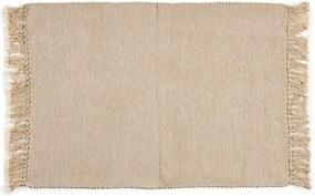 Covor cu ciucuri din bumbac natural, 80 x 120 cm