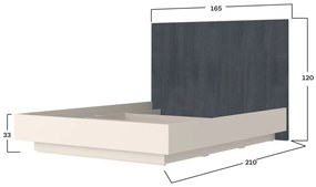 Dormitor cu Riflaje, Monaco, Pat Tapitat cu somiera rabatabila, Dulap 3 Usi 2 Sertare, 2 Noptiere, Comoda 1 Usa 3 Sertare, Casmir/Gri Elegant
