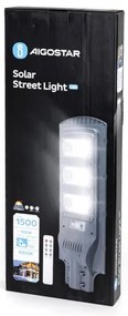 Aigostar - Lampadar LED stradal solar cu senzor LED/150W/3,2V IP65 6500K + Telecomandă
