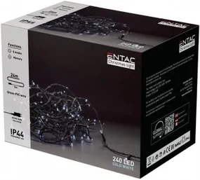 Instalatie exterior 240 LED alb rece 24m IP44 Entac