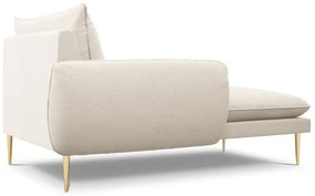 Sezlong tapitat Vienna plusat/picioare gold – L170 x l110 x h95