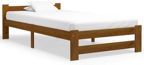 322005 vidaXL Cadru de pat, maro miere, 90 x 200 cm, lemn masiv de pin