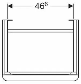 Dulap baza pentru lavoar suspendat Geberit Smyle Square alb 1 usa opritor dreapta 54 cm