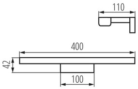 Aplică LED pentru oglindă de baie Kanlux 26683 ASTEN LED/8W/230V IP44