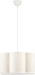 Lustra suspendata cu abajur textil bej BLOOSY