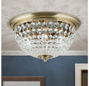 Plafonieră de cristal Orion DLU 1840/47 PLAFOND 6xE27/40W/230V d. 47 cm bronz