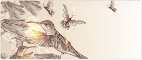 Tablou - Colibri (120x50 cm)