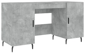 829568 vidaXL Birou, gri beton, 140x50x75 cm, lemn compozit
