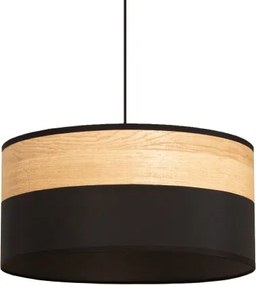 Lustră suspendată pe cablu ALBA, 1xE27/15W/230V, Ø 40 cm, negru/maro