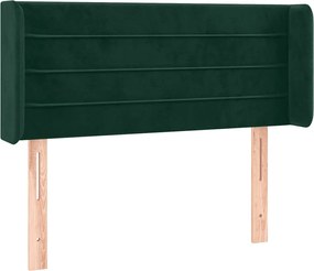 vidaXL Tăblie pat cu aripioare verde închis 93x16x78/88 cm catifea