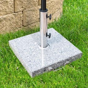 Outsunny Suport Baza Pentru Umbrela de Gradina in Marmura 29kg, 42x42x36cm