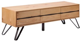 Comoda TV design industrial LIVING EDGE 160cm, stejar salbatic