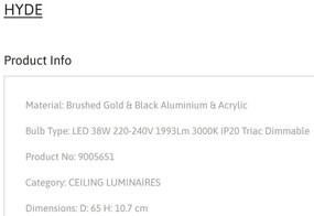 Lustra LED aplicata design minimalist HYDE