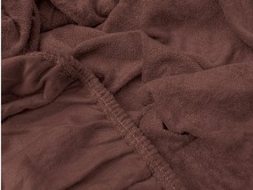 Cearsaf frotté maro inchis 200 x 220 cm