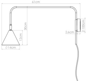 Lampă de perete Sollux SL.1698 NOX 1xE14/10W/230V auriu