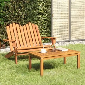 vidaXL Set mobilier de grădină Adirondack, 2 piese, lemn masiv acacia
