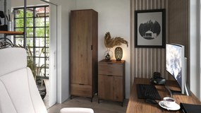 Mazzoni Comodă LANA K-100 Nuc Elegant - DULAP VERTICAL CU 4 UȘI