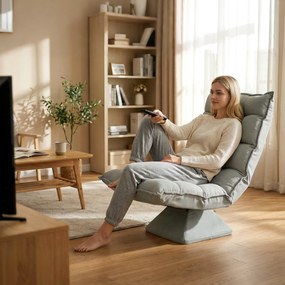 HOMCOM Scaun de podea, stil contemporan, Oțel, Material textil cu efect de catifea, 62 x 70 x 95 cm, Gri | Aosom Romania