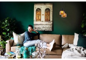 Lustră pe cablu FIRE 1xE27/9W/230V maro/neagră Klausen 111050