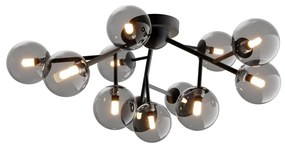 Lustra moderna design deosebit cu 12 de surse de lumina Dallas negru