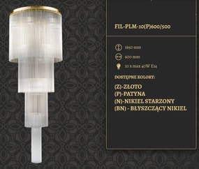 Lustra design LUX diametru 60cm din alama decorata cu sticla Filago