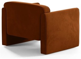 Fotoliu teracotă cu tapițerie din catifea Abby – Micadoni