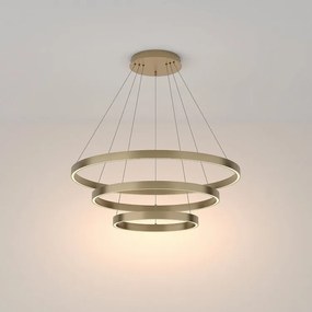 Lustra cu 3 inele LED design modern Rim alama 80cm, 3000K