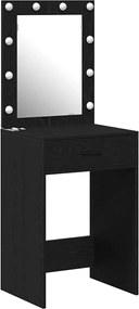 vidaXL Masă de Machiaj Stejar Negru 50 x 41 x 135 cm Lemn compozit