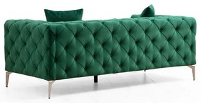 Canapea verde-închis cu tapițerie din catifea 197 cm Como – Artie