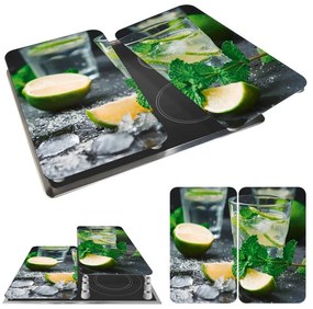 Set 2 protecții din sticlă pentru aragaz Wenko Mojitos, 52 x 30 cm