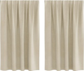 vidaXL Perdele opace 2 pcs Crem 140 x 140 cm Catifea