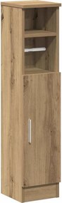 vidaXL Dulap de baie cu suport role, stejar artizanal, 20,5x22x90 cm