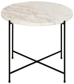 Măsuță auxiliară rotundă cu blat din marmură ø 52 cm Avila – Actona
