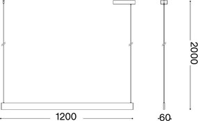 Ideal Lux - Lampă LED suspendată pe cablu DESK ACCENT LED/36W/230V CRI 90 120 cm neagră