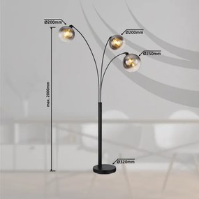 Globo 58227-3B - Lampă de podea NEWCASTLE 3xE27/60W/230V
