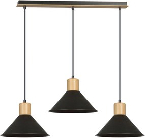 Emibig Rowen lampă suspendată 3x60 W negru 1044/3