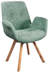 Set de 2 scaune pivotante Baltic stejar/ verde menta